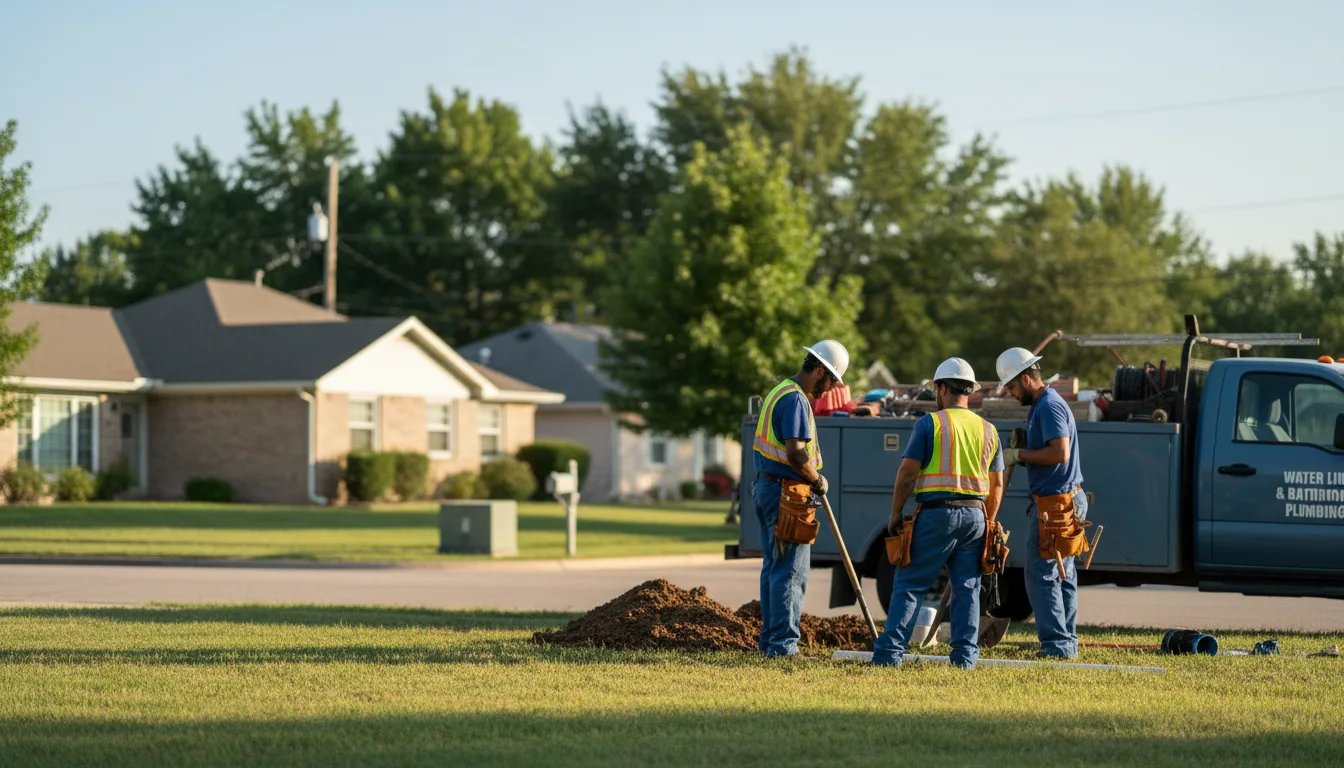Residential water line and bathroom plumbing service in Milton, IA